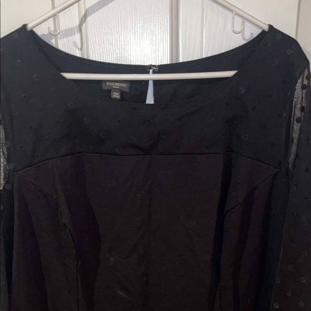 Talbots Black Long Sleeve Dress - Picture 3 of 7
